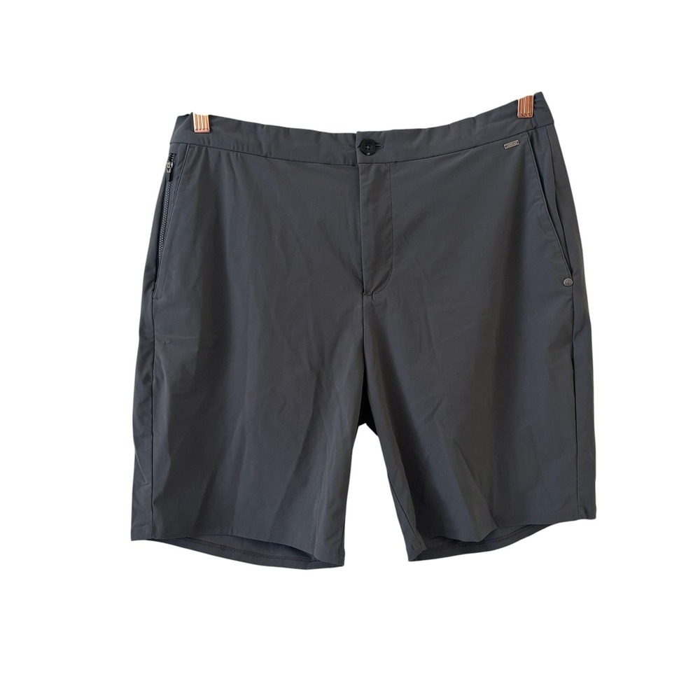 Vuori Fleet Performance Shorts Mens XL Gray Quick Dry Stretch‎ Hiking Pockets 8"
